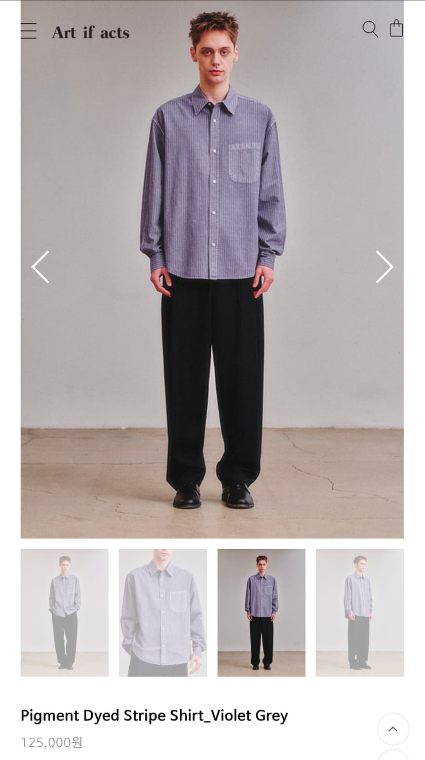 art if acts Pigment Dyed Stripe Shirt 상품이미지1