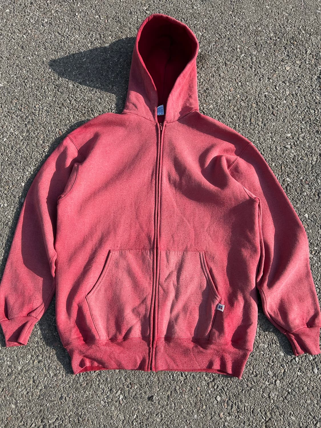 90‘s 러셀 페이드 후드집업 XL 상품이미지1