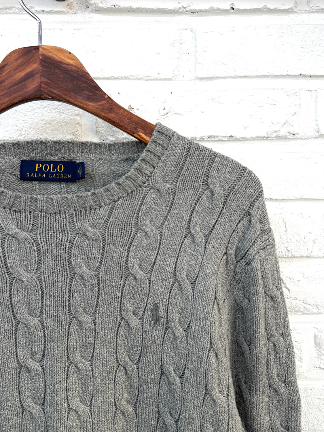 폴로 그레이 꽈베기 니트 상품이미지4