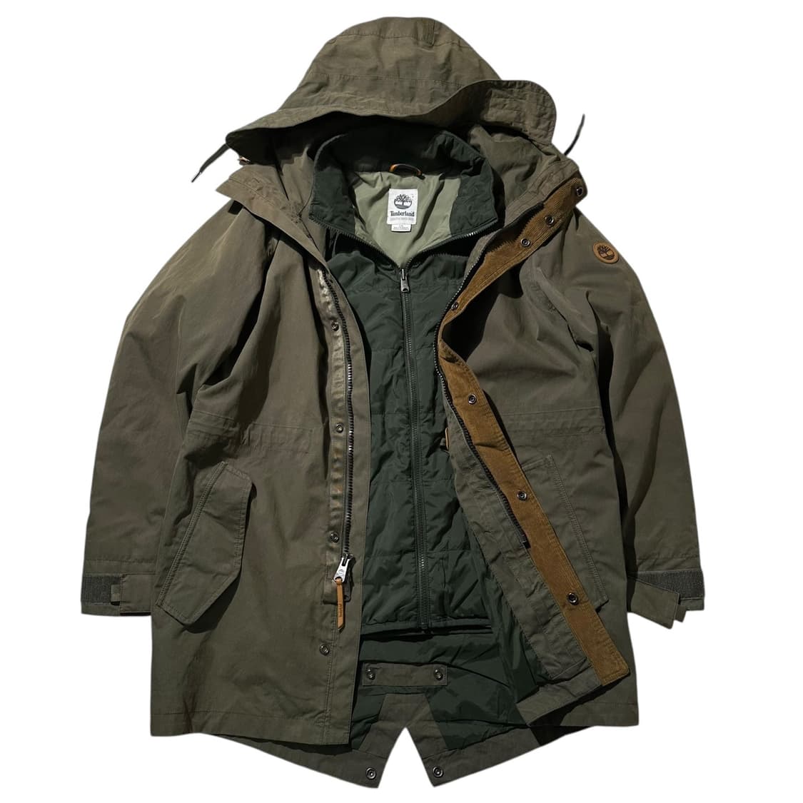 팀버랜드 경량패딩 라이너 투인원 피쉬테일 필드 파카 야상 자켓 상품이미지1