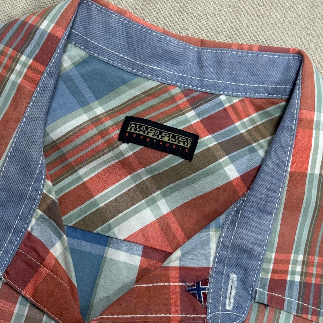 나파피리 피치 체크셔츠 M 상품이미지5