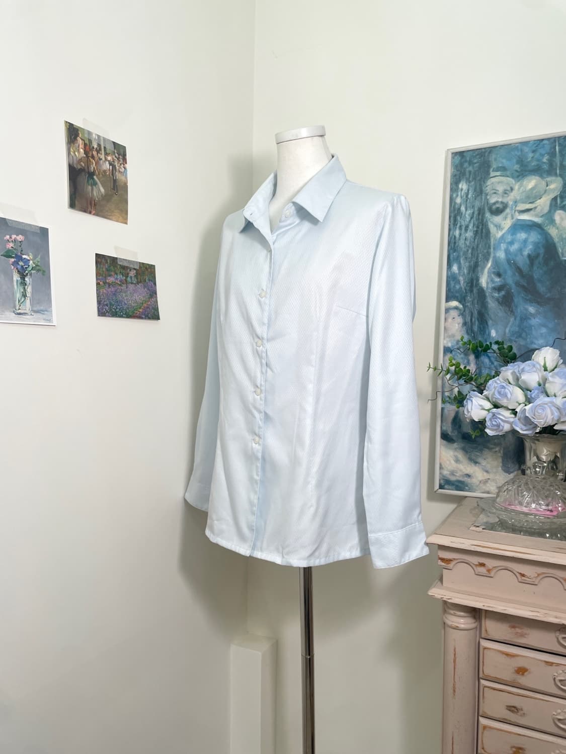 sheer sky blue basic line shirt(size-11) 상품이미지2