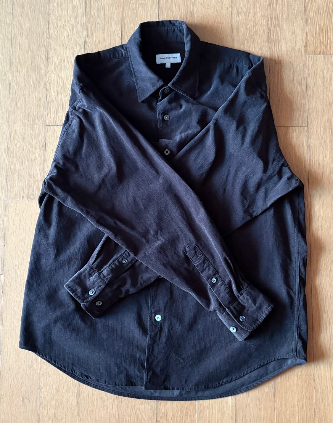 스테디에브리웨어 릴렉스드 코듀로이 셔츠 다크브라운 1사이즈 상품이미지1