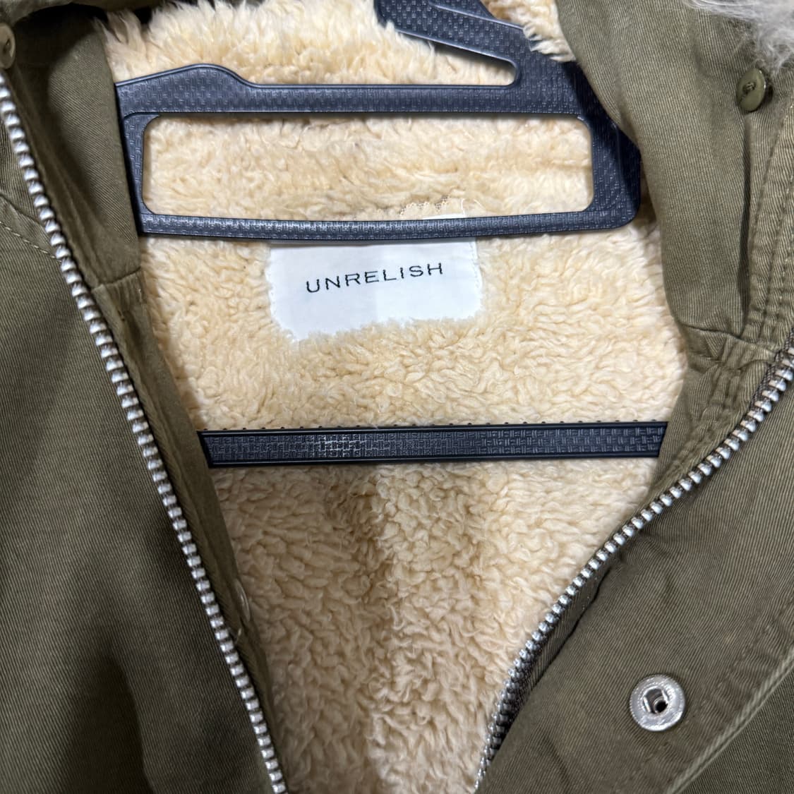 VTG 빈티지 리얼 퍼 디티일 피쉬 테일 플리스 야상 자켓 상품이미지6