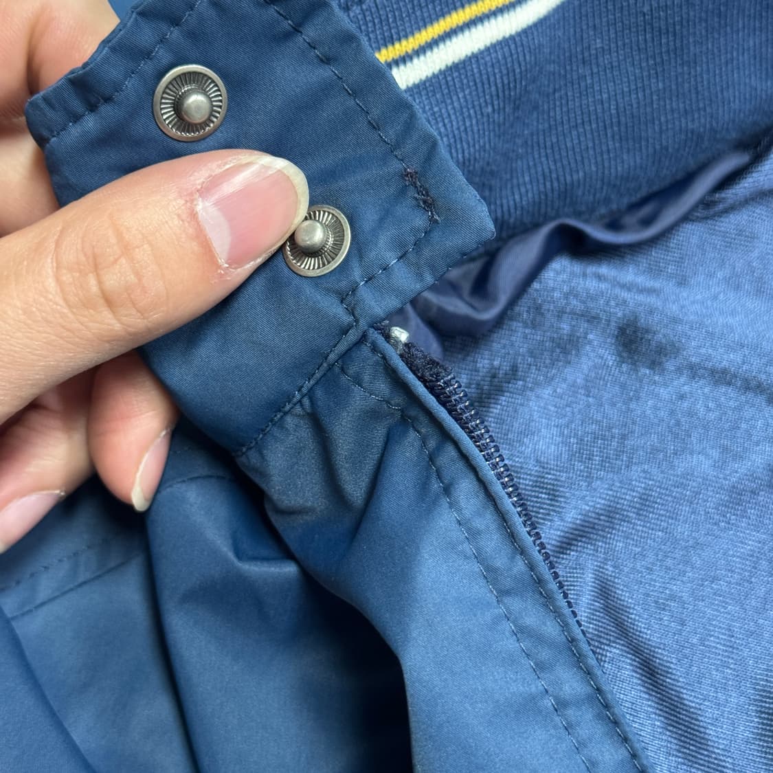 켈러웨이 재팬 나일론 네이비블루 자수 집업 자켓 M 상품이미지10