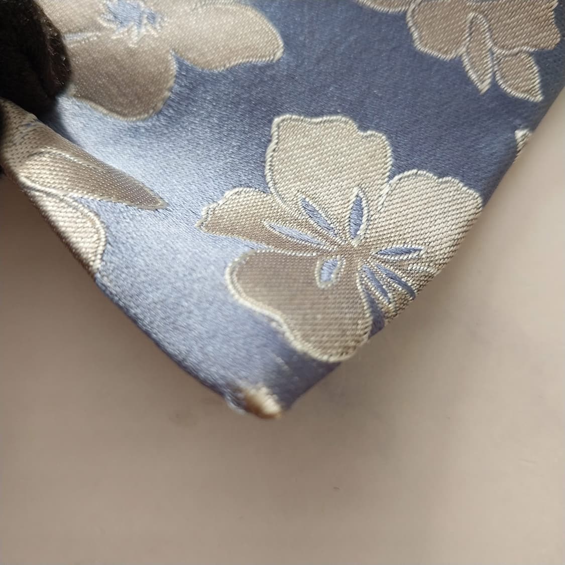 알테아 실크 블루 플라워 자카드 넥타이 9.4cm A등급 K1732
 상품이미지10