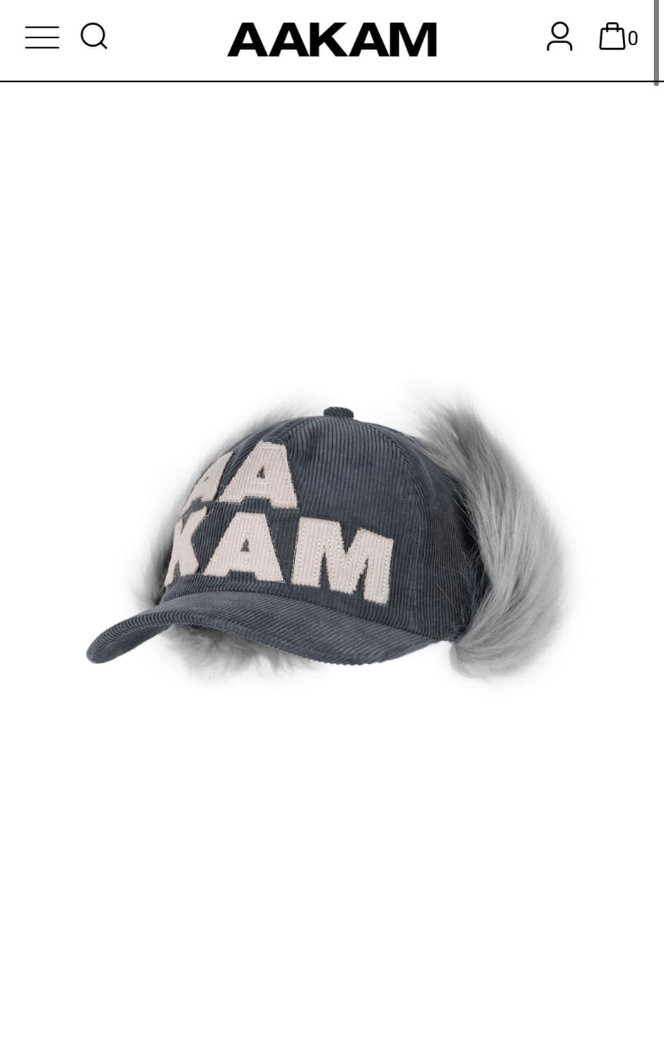 Corduroy Trapper Cap (Gray) 상품이미지2