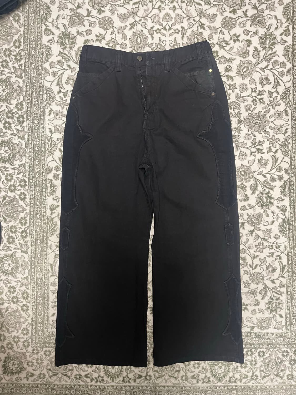 폴리테루 fleur patched pants 블랙[3] 상품이미지1