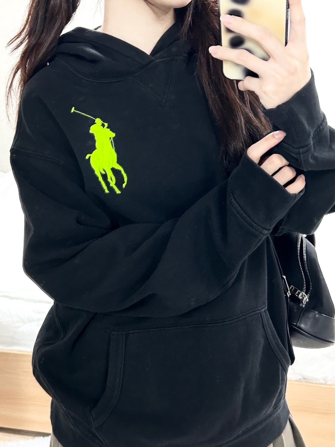 폴로 빅포니 블랙 후드 상품이미지3