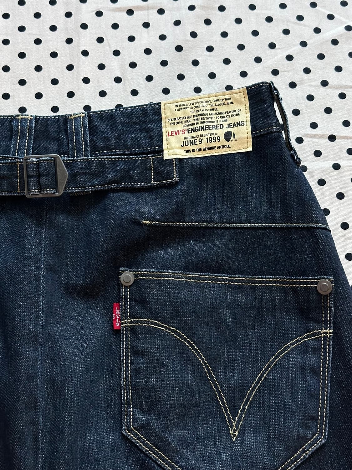 리바이스 00‘s 엔지니어드진 신치백 3세대 데님 랩 스커트 상품이미지5