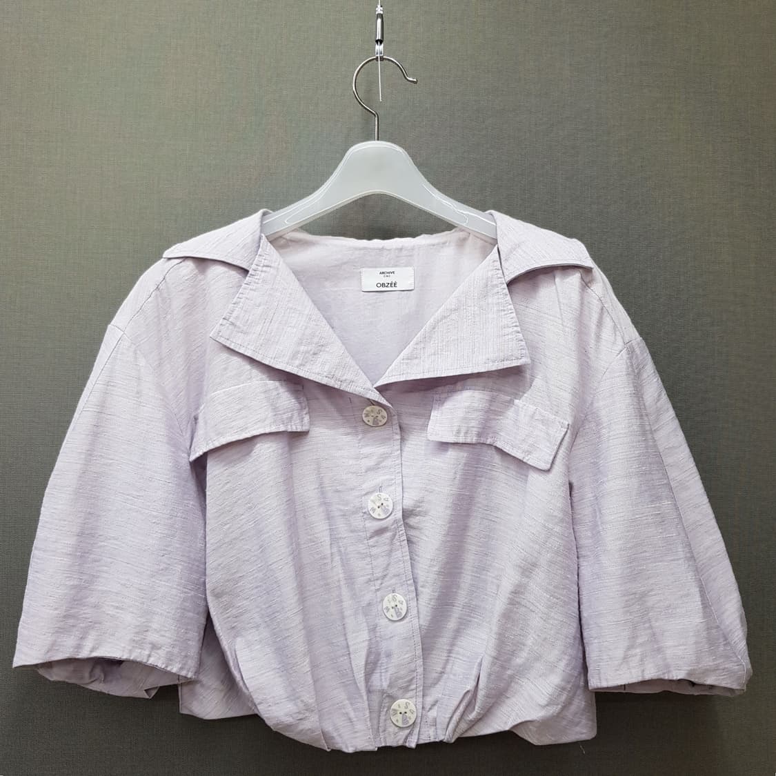 OBZEE 오브제 2022 크롭 셔츠 자켓 76-90-155사이즈 상품이미지1