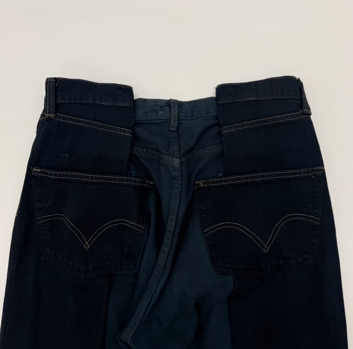 올드파크 흑청 배기진 상품이미지4