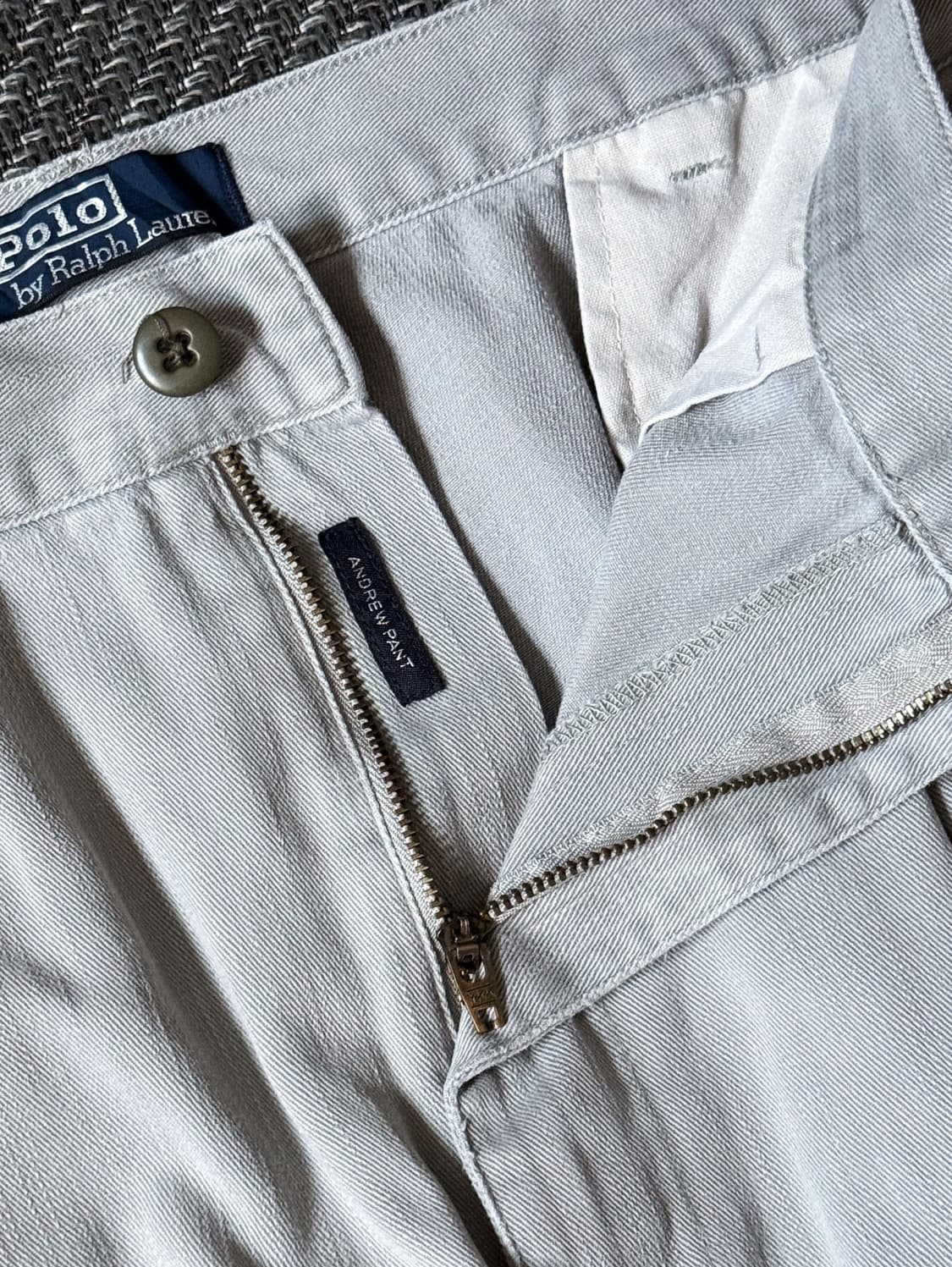 (34) 90s 폴로 랄프로렌 앤드류 더블 플리츠 치노 팬츠 상품이미지3