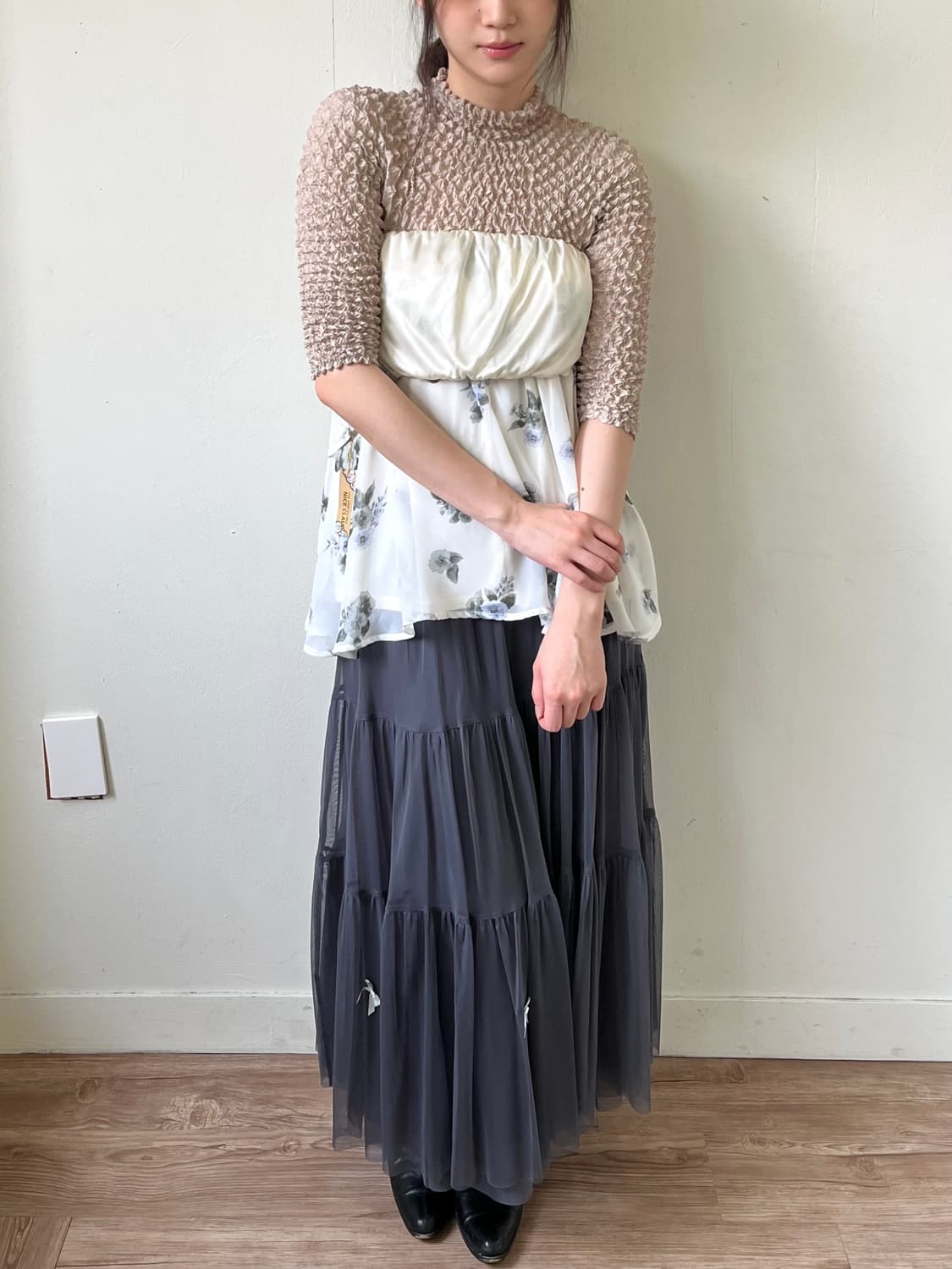 NICE CLAUP 플라워 원피스 상품이미지8