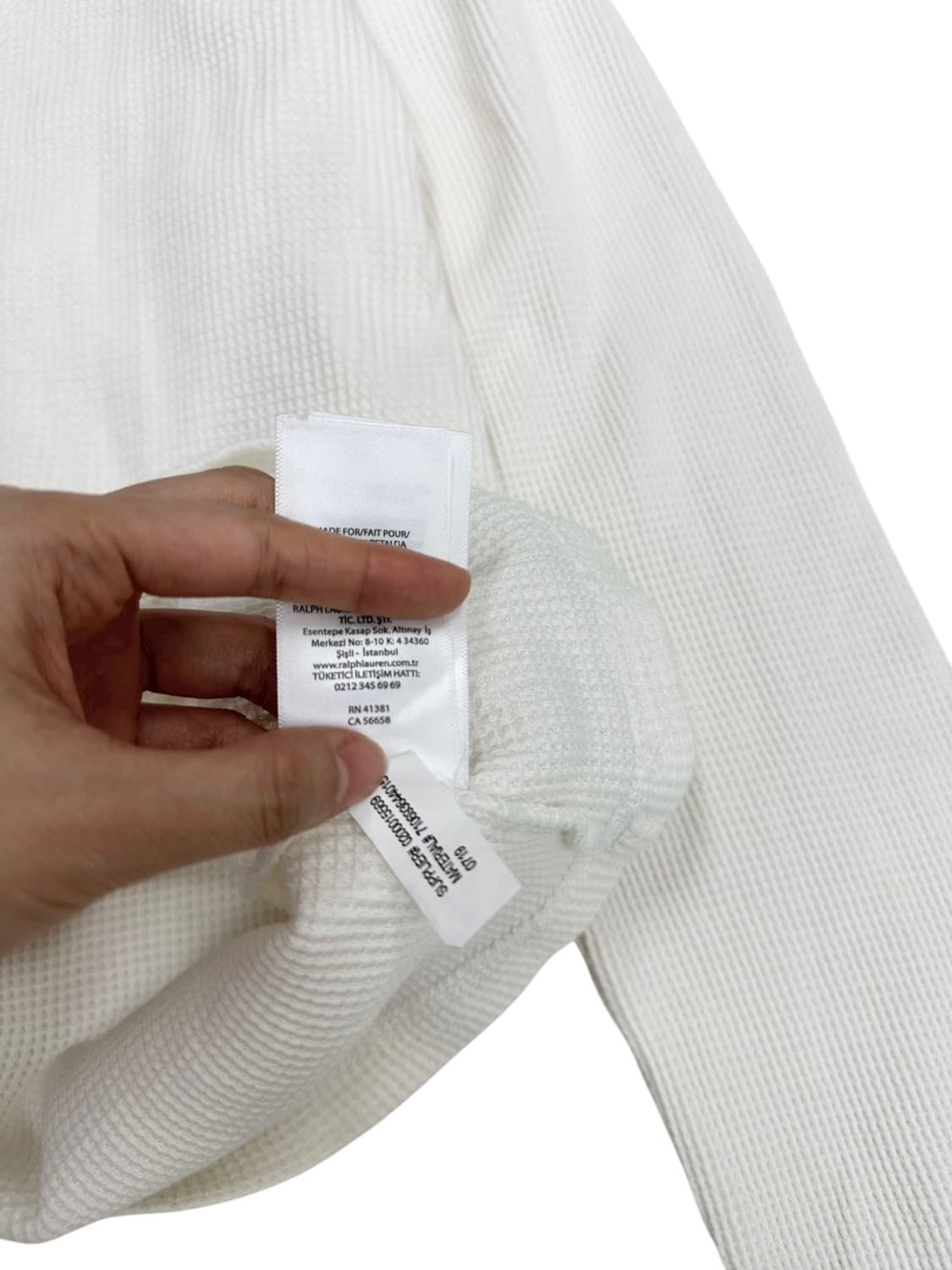 폴로 와플 롱슬리브 니트 화이트 (XL) 상품이미지7