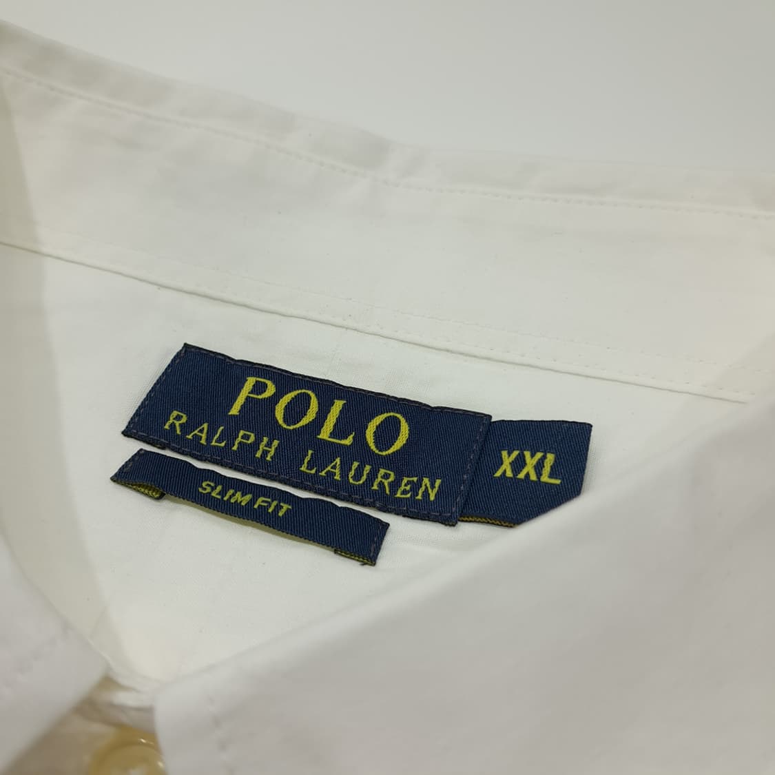 CL766 2XL 폴로 스리랑카판 슬림핏 버튼다운 화이트 셔츠 남방 상품이미지3