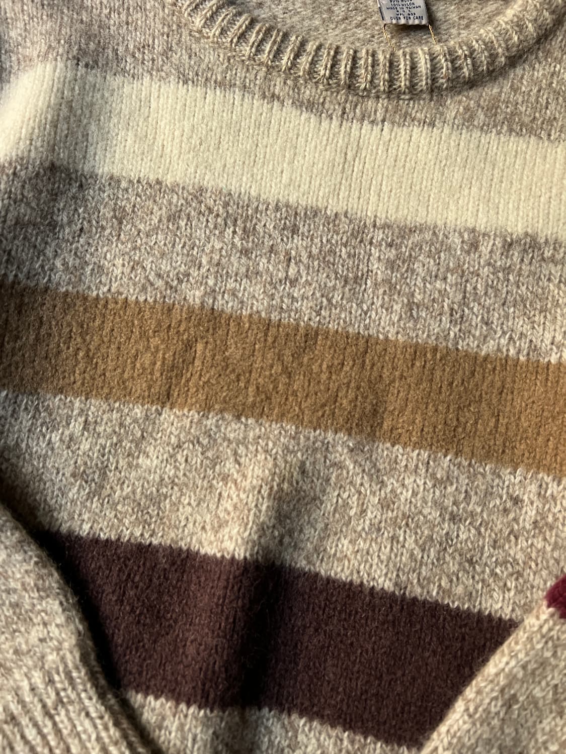 [S]90's USA 빈티지 그런지 스트라이프 울 니트 상품이미지3