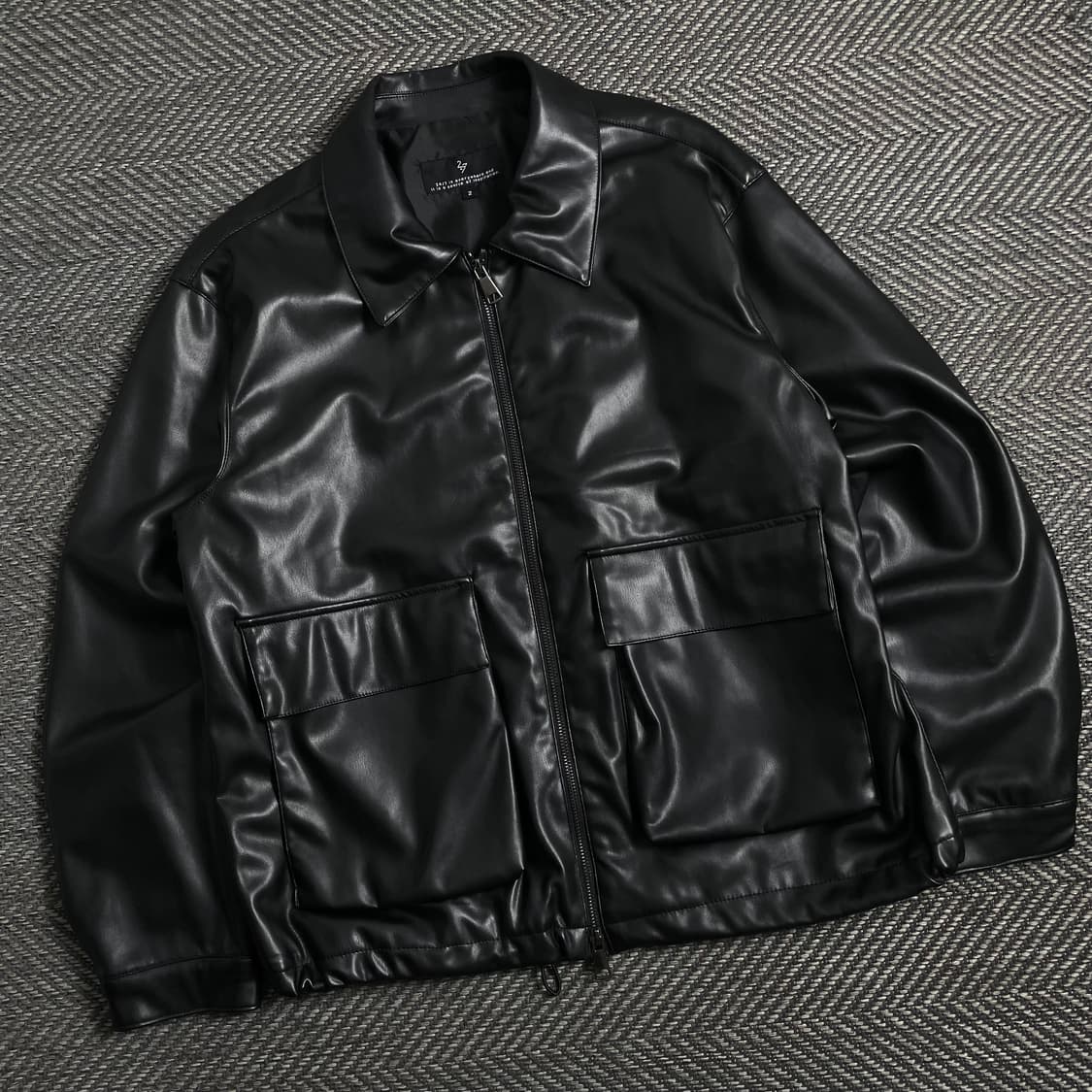 24/7 빈티지 미니멀 레더 블루종 자켓 y 4342 상품이미지1