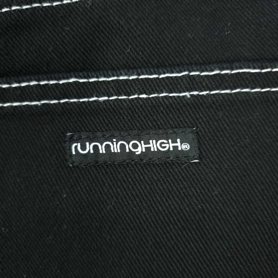 [러닝하이] 스트치 더블니 카펜터 와이드 팬츠 블랙 M19173 상품이미지6