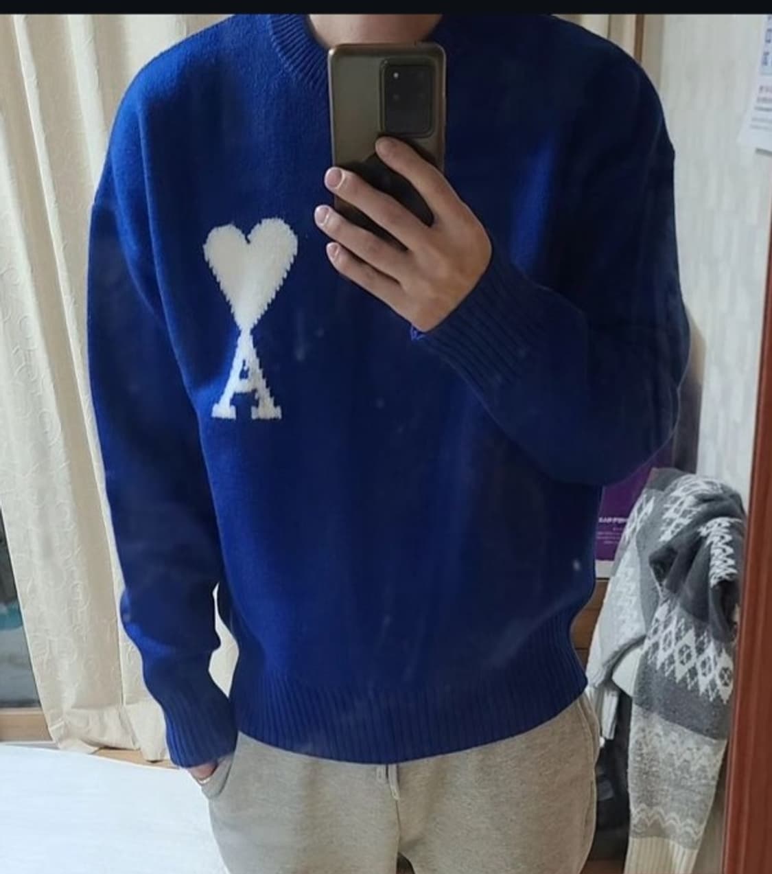 아미 빅하트 니트 로얄블루 m 상품이미지7