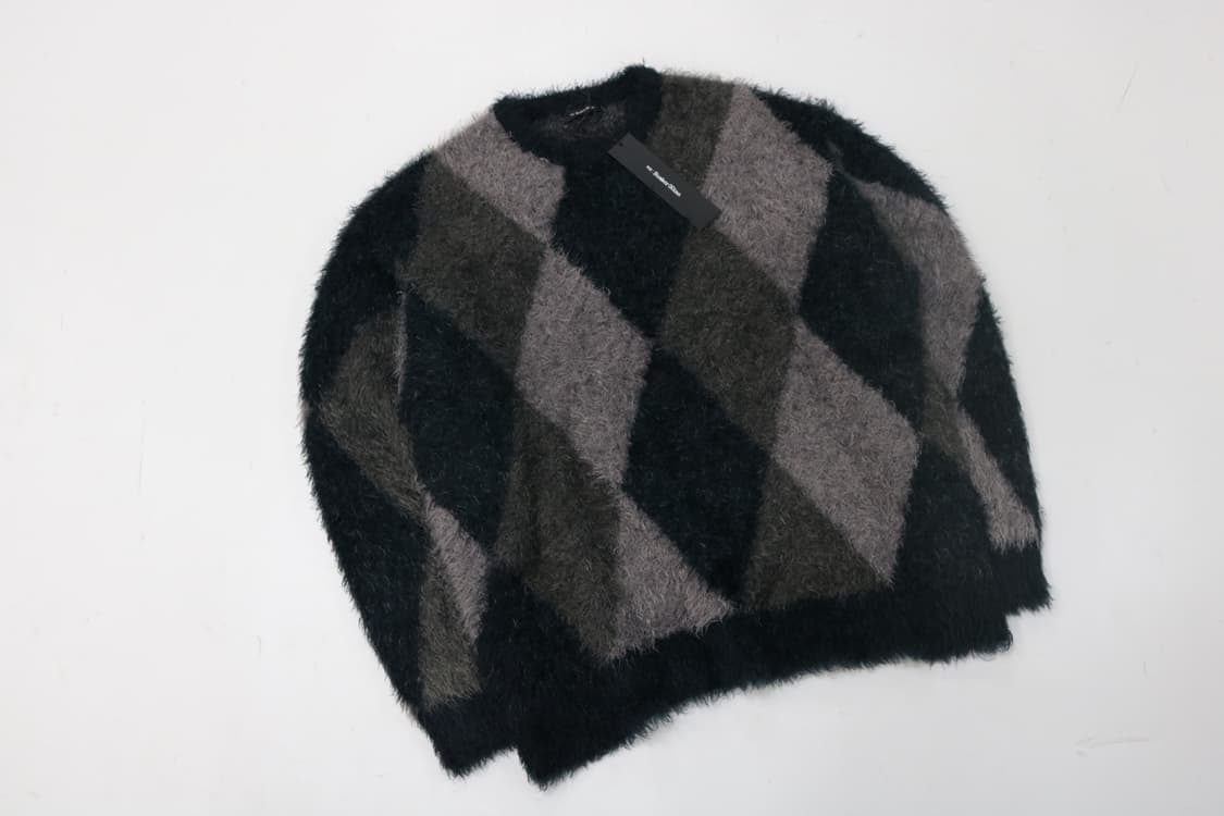 넘버나인 아가일 패턴 니트 상품이미지2