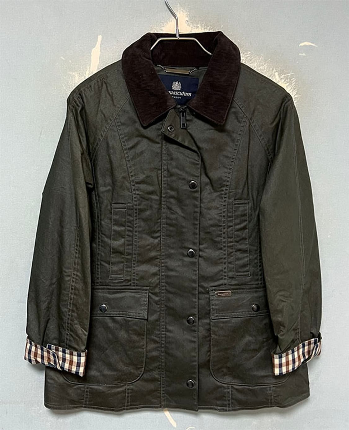 아쿠아스큐텀 여자 왁스코팅자켓 캐주얼 춘추 S 90 55 (85-160) 상품이미지1