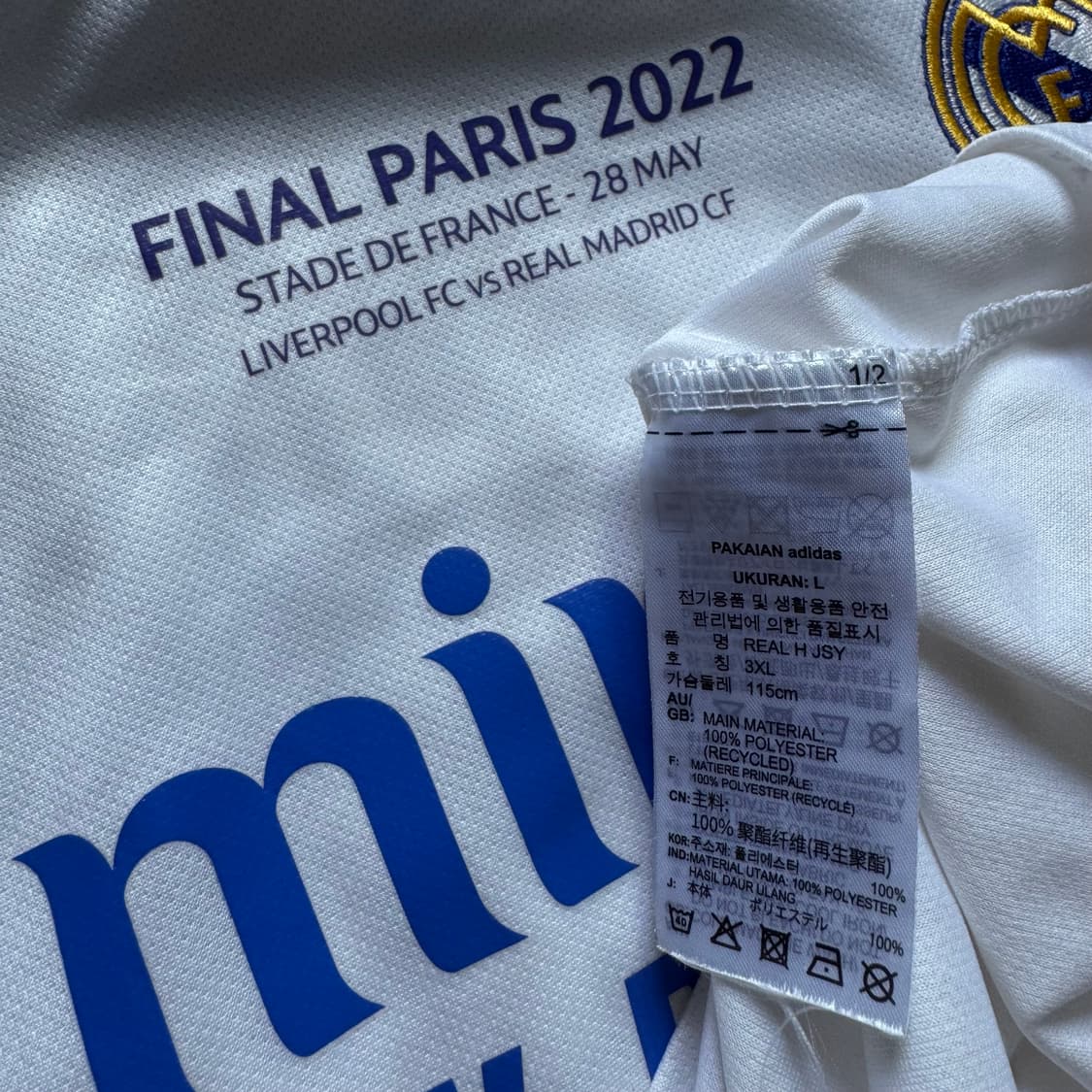 21-22 아디다스 레알마드리드 홈 유니폼 비니시우스 주니어 챔스버전 상품이미지6