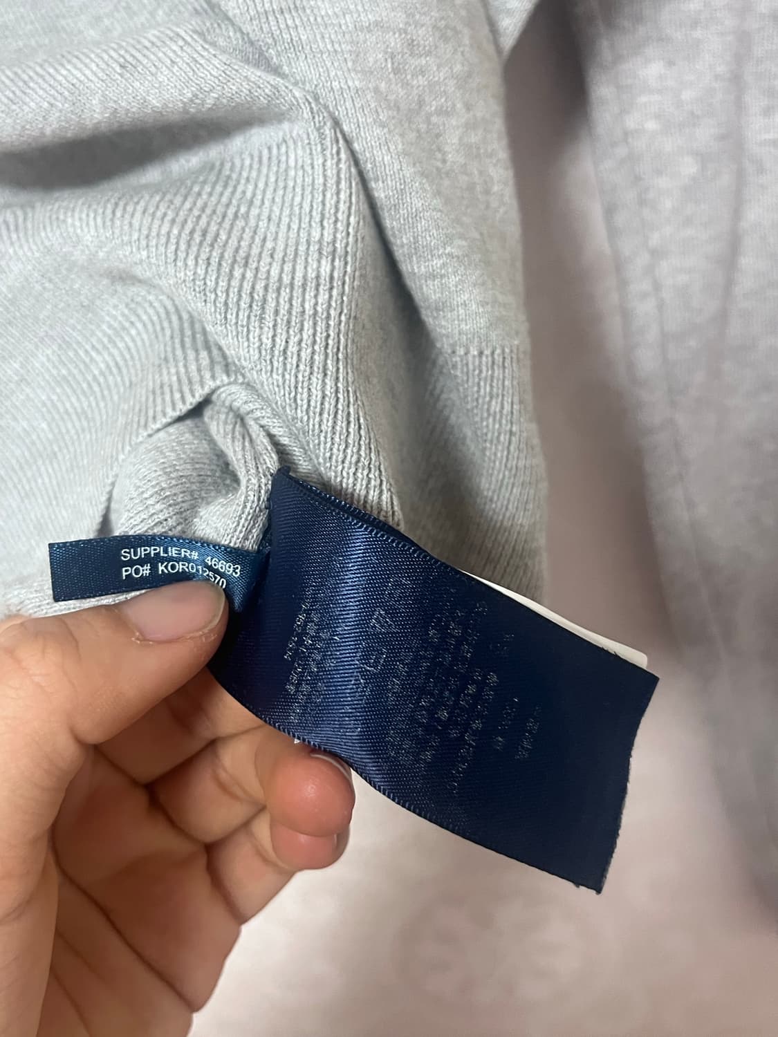 폴로 랄프로렌 V넥 니트 회색 M 상품이미지4