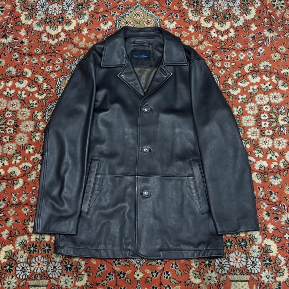 [착용샷 L] 샐리 존 뉴욕 리얼 레더 카코트 상품이미지1