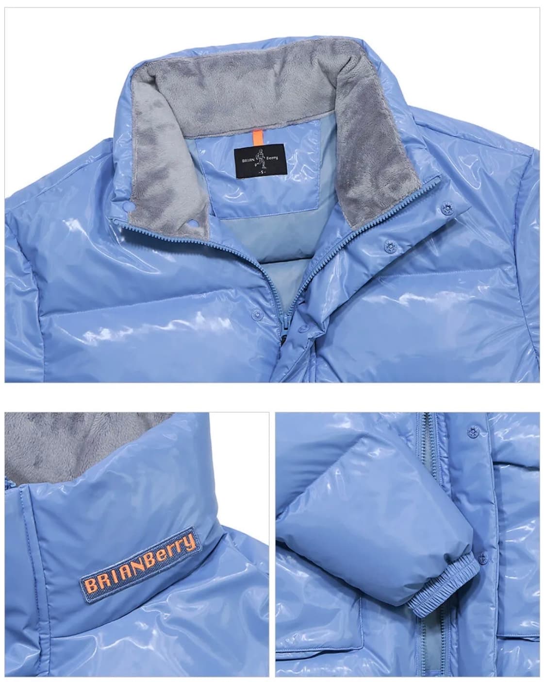 (새상품) 브라이언 베리 다운 패딩 자켓 블루 S 상품이미지3