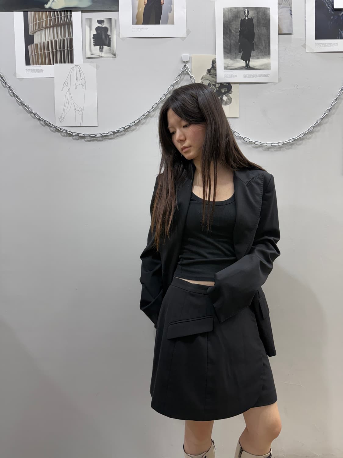 띠어리 블레이저 미니멀 실루엣 스커트 상품이미지3