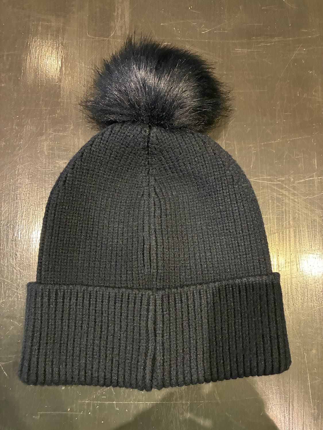 바버 퍼 방울 비니 네이비 상품이미지5