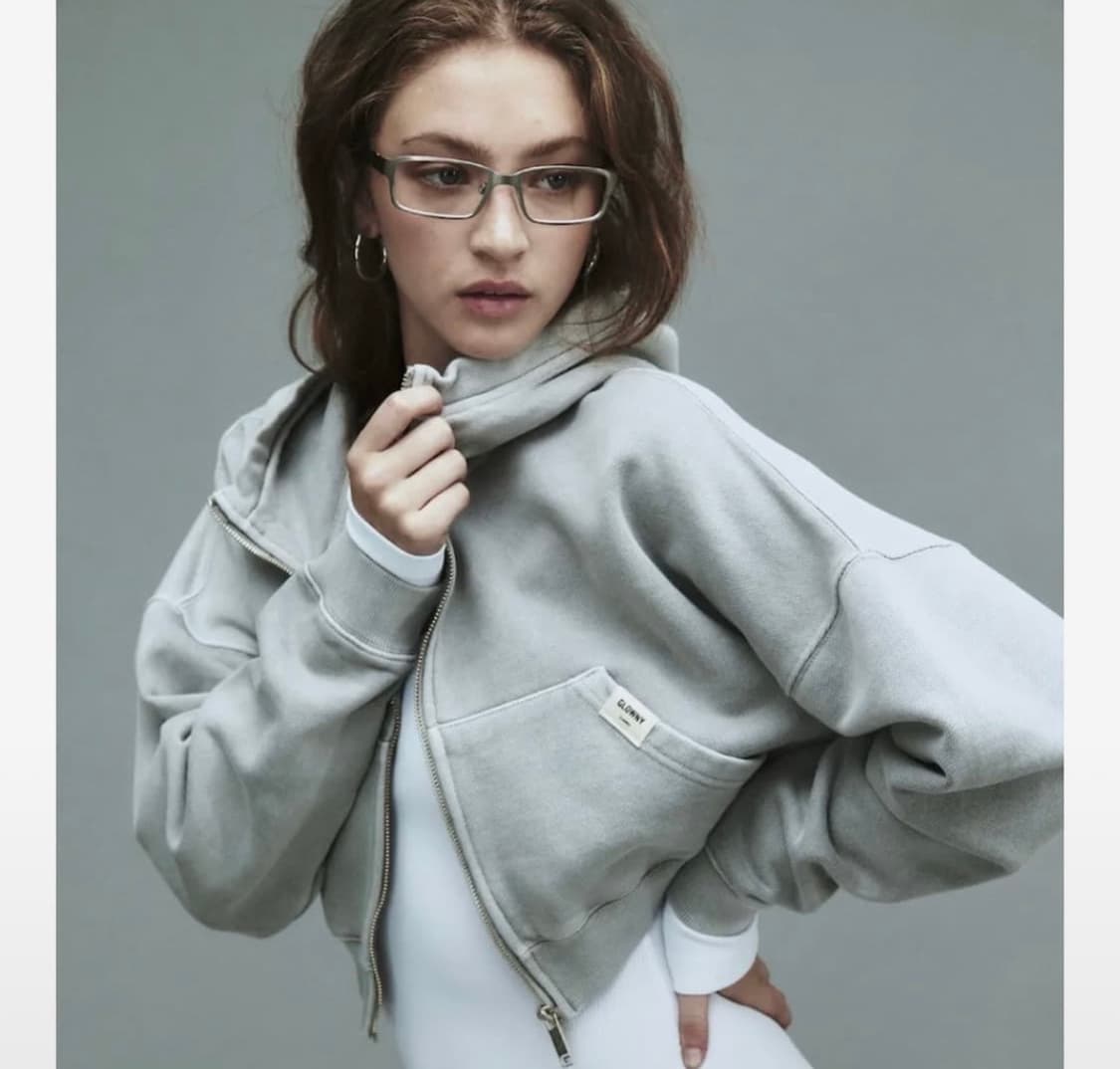 글로니 G CLASSIC WASHED CROP ZIP UP (GRAY) 상품이미지1