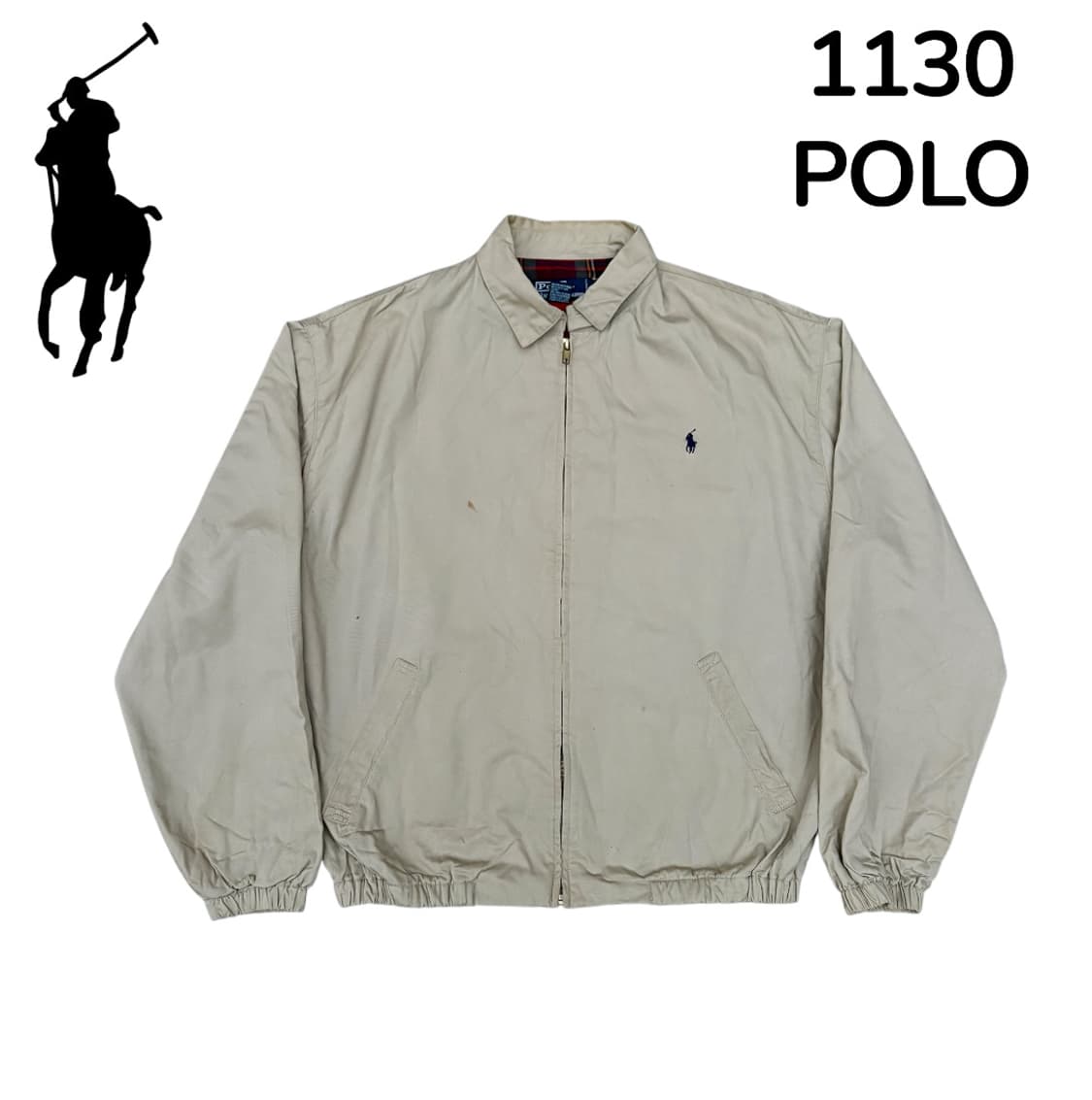 90s 폴로 베이지 블루종 M 상품이미지2