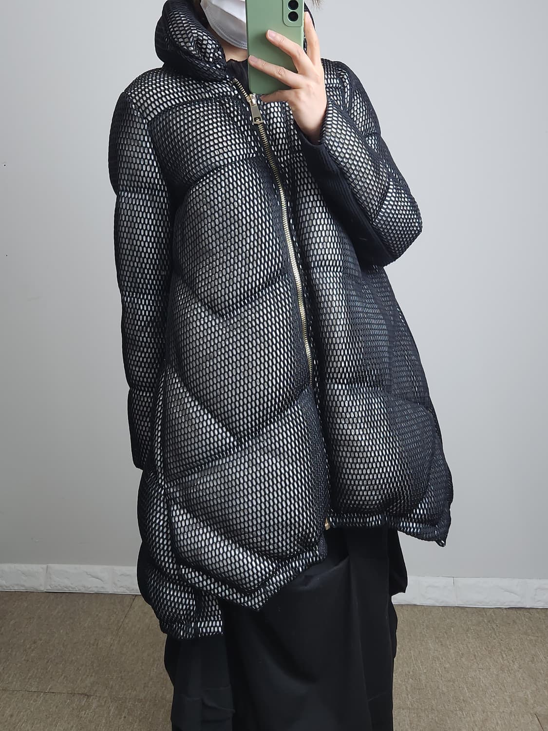 홀 언발 덕다운 패딩 상품이미지3