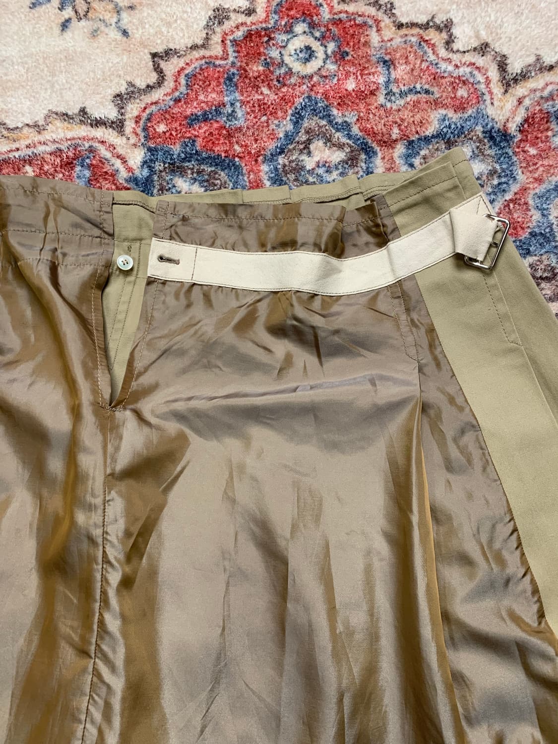 꼼데가르송 트리콧 버클 랩 베이지 스커트 상품이미지4