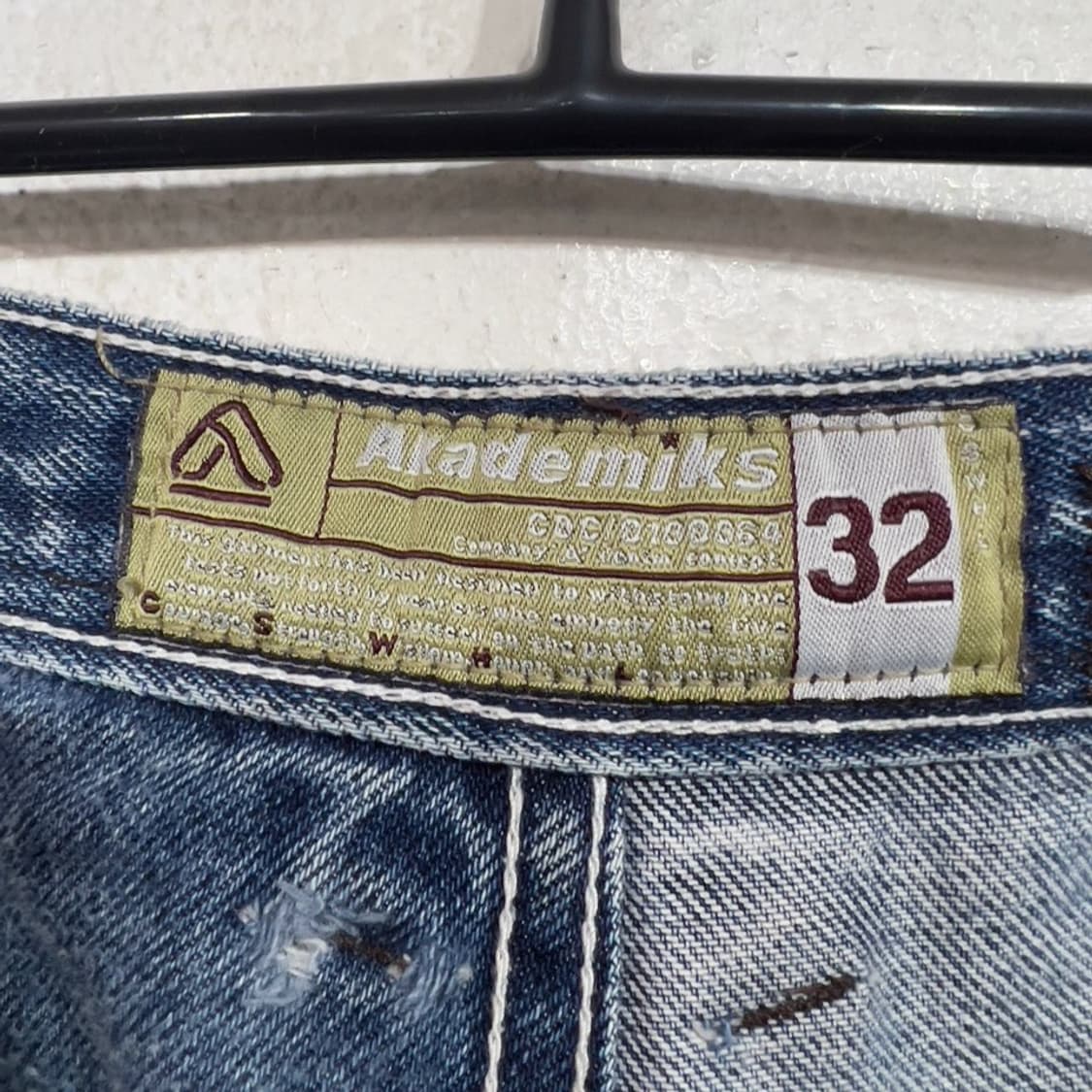 아카데믹스 펑크 패치 페인팅 데님팬츠 상품이미지6