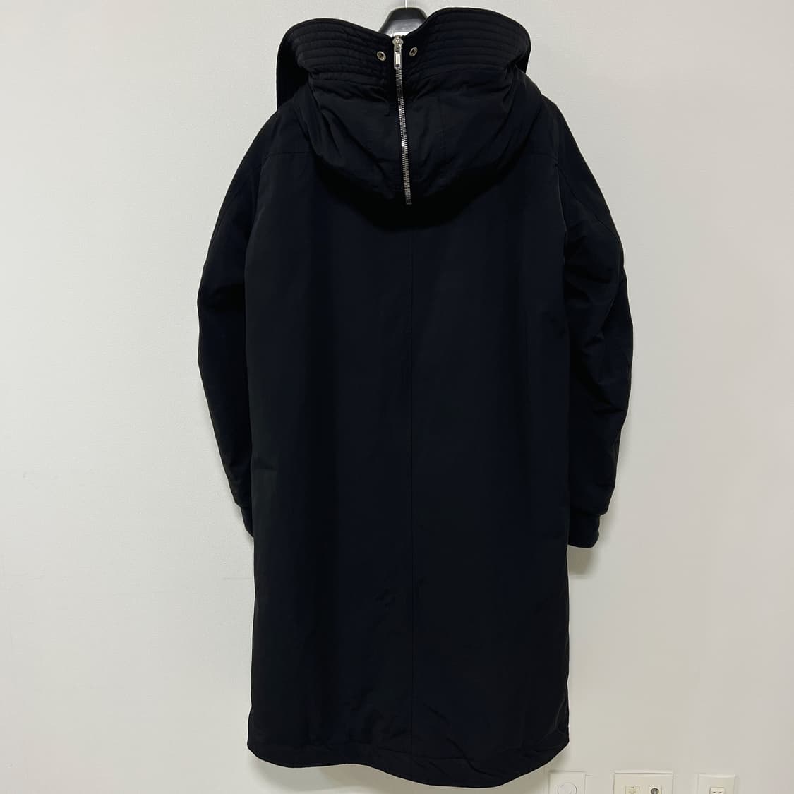 릭오웬스 17FW 다크쉐도우 후드 롱 파카 블랙 상품이미지2