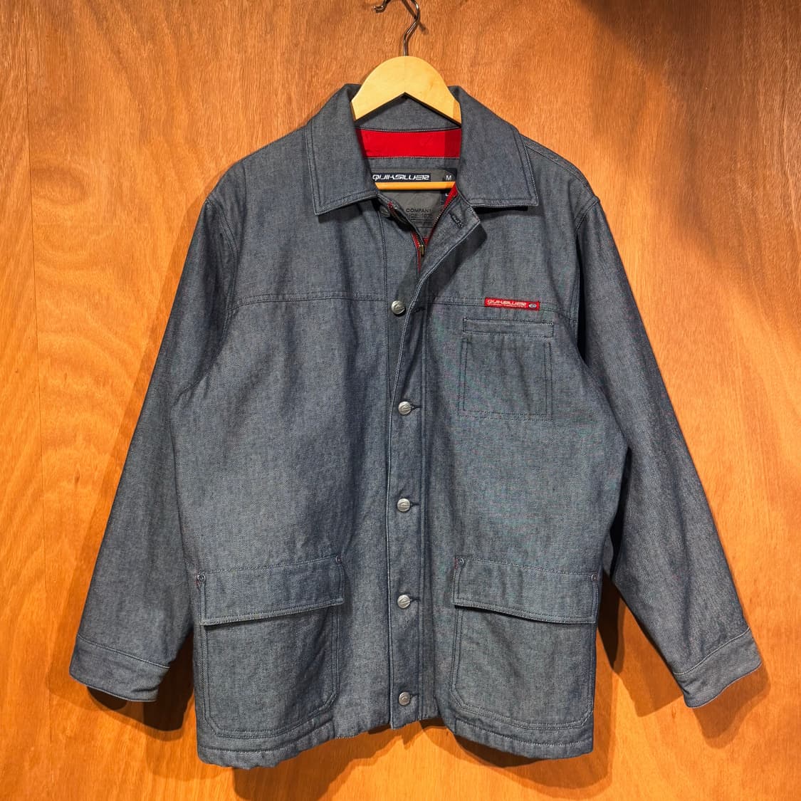 퀵실버 00s 데님 헌팅 자켓 M 100~105 누빔 상품이미지1