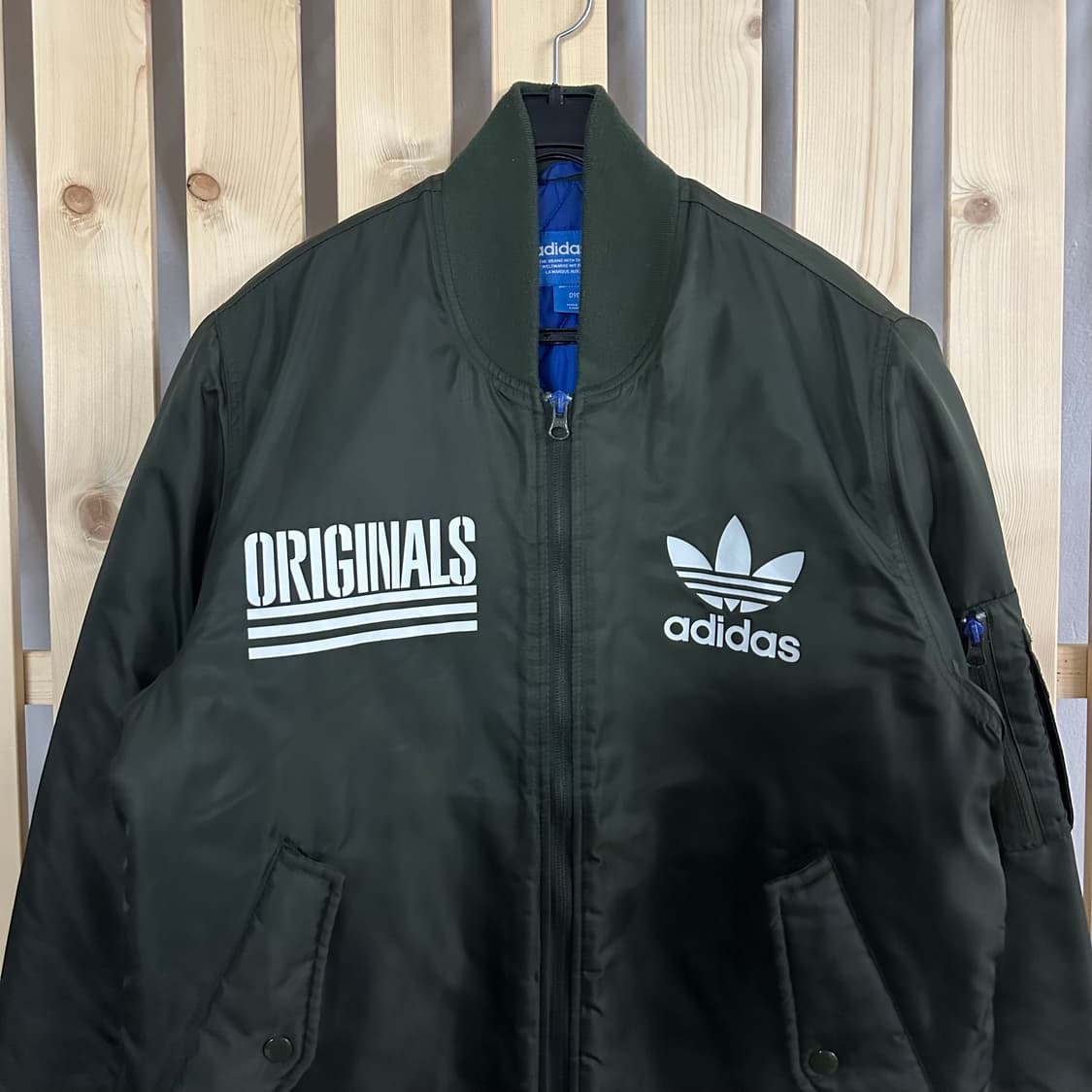 (M) 아디다스 카키 MA-1 항공점퍼 자켓 상품이미지5