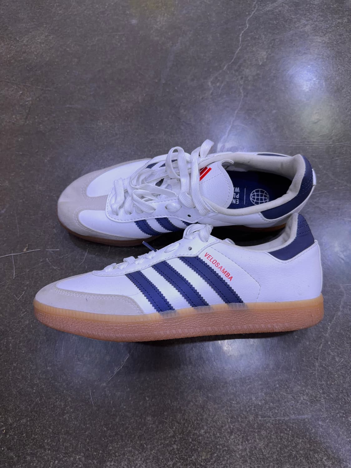 아디다스 벨로삼바 사이클링 클라우드 화이트 네이비 슈즈 240 상품이미지6