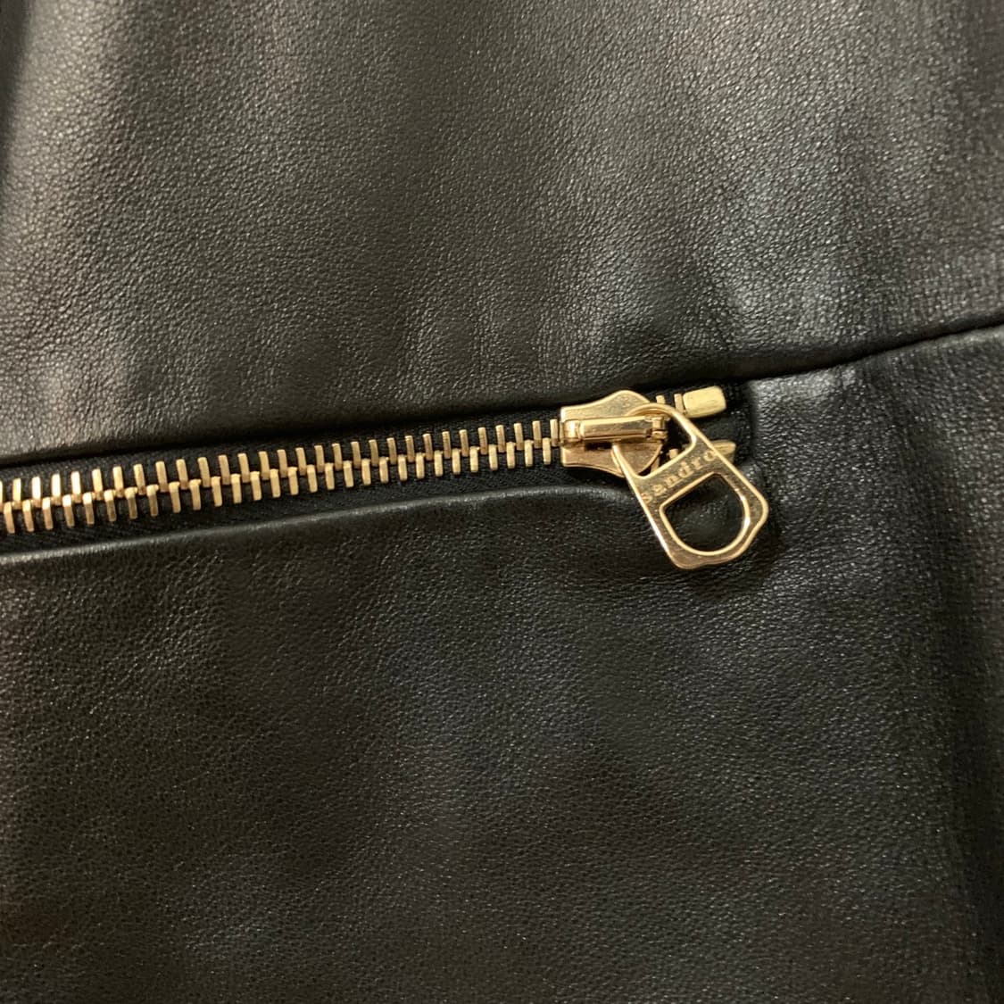 2 SANDRO 산드로 쉽스킨 양가죽 레더 라이더 자켓 상품이미지4