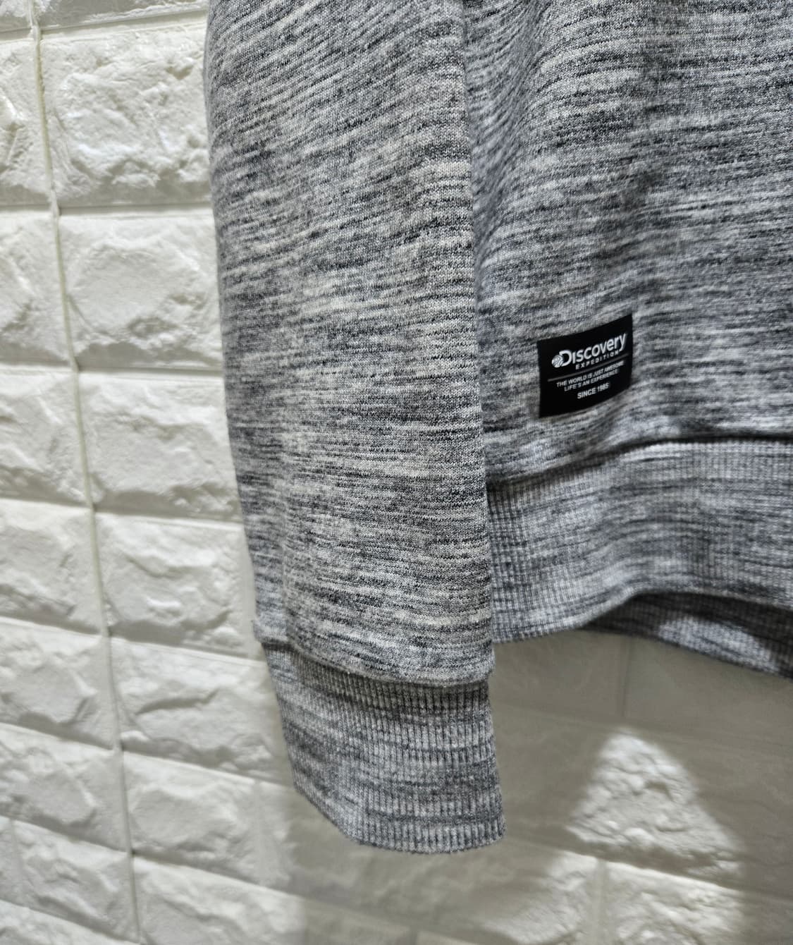 디스커버리 스몰로고 기모 맨투맨 크루넥 티셔츠 105 상품이미지4