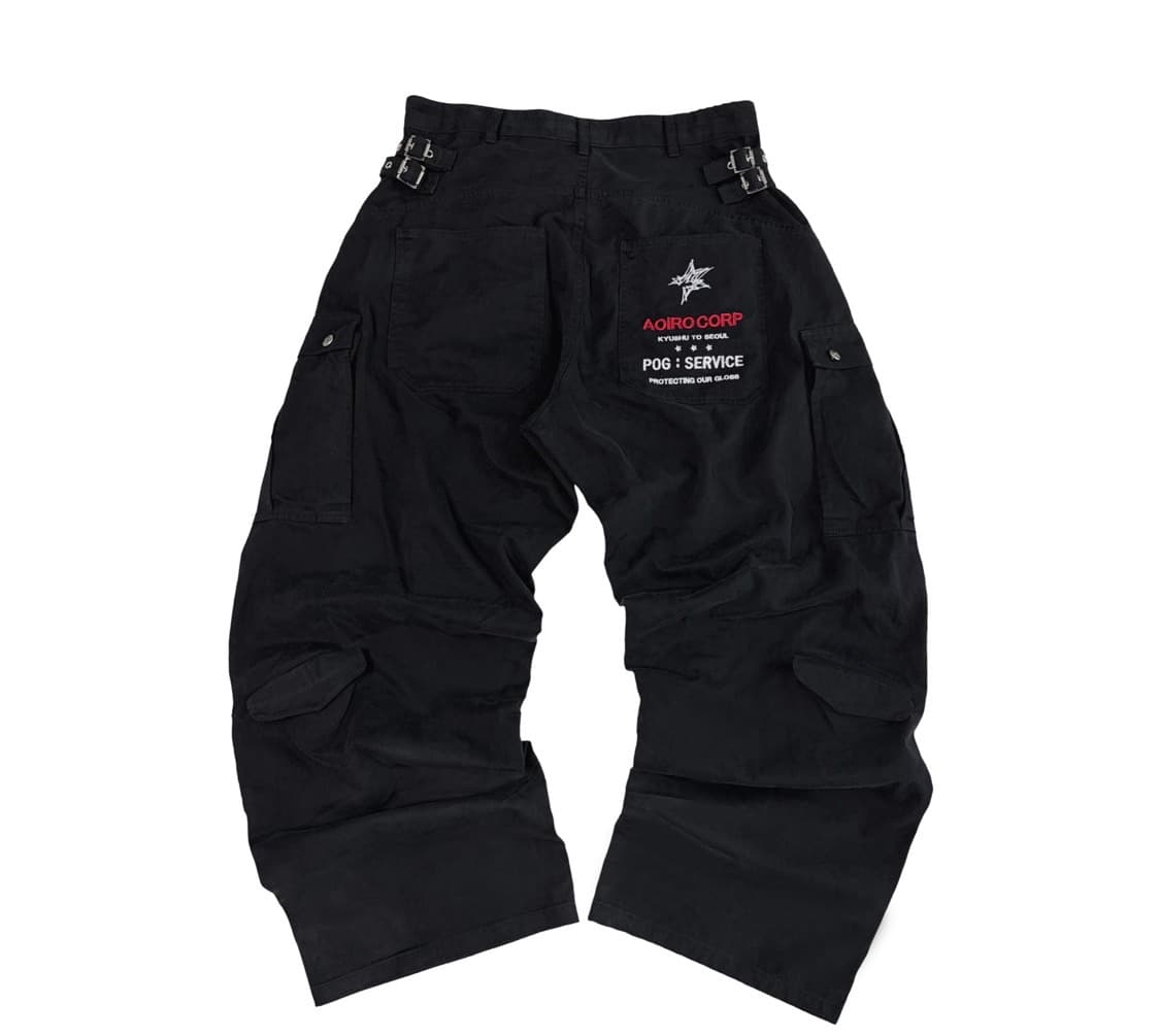 2)아오이로 x 포그 서비스 히카리 M65 커브드 팬츠 빈티지 블랙 상품이미지1