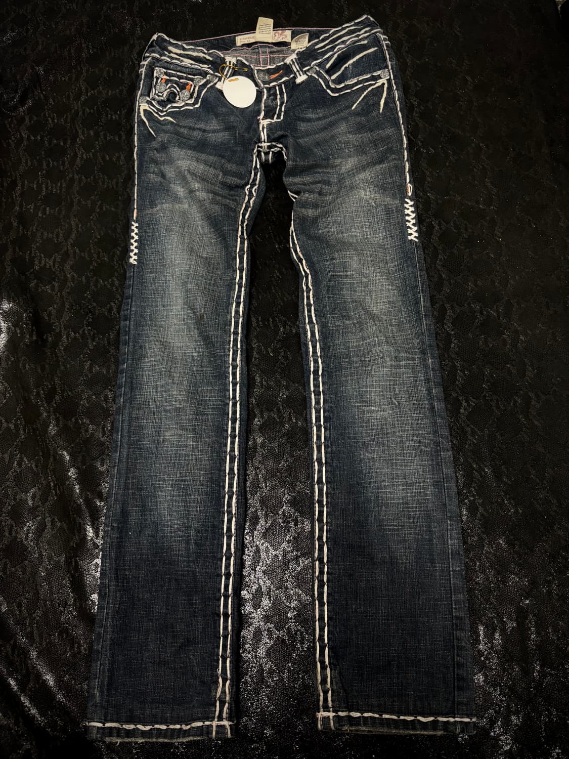 ”00’s Cross Detail straight fit Denim Pa 상품이미지4