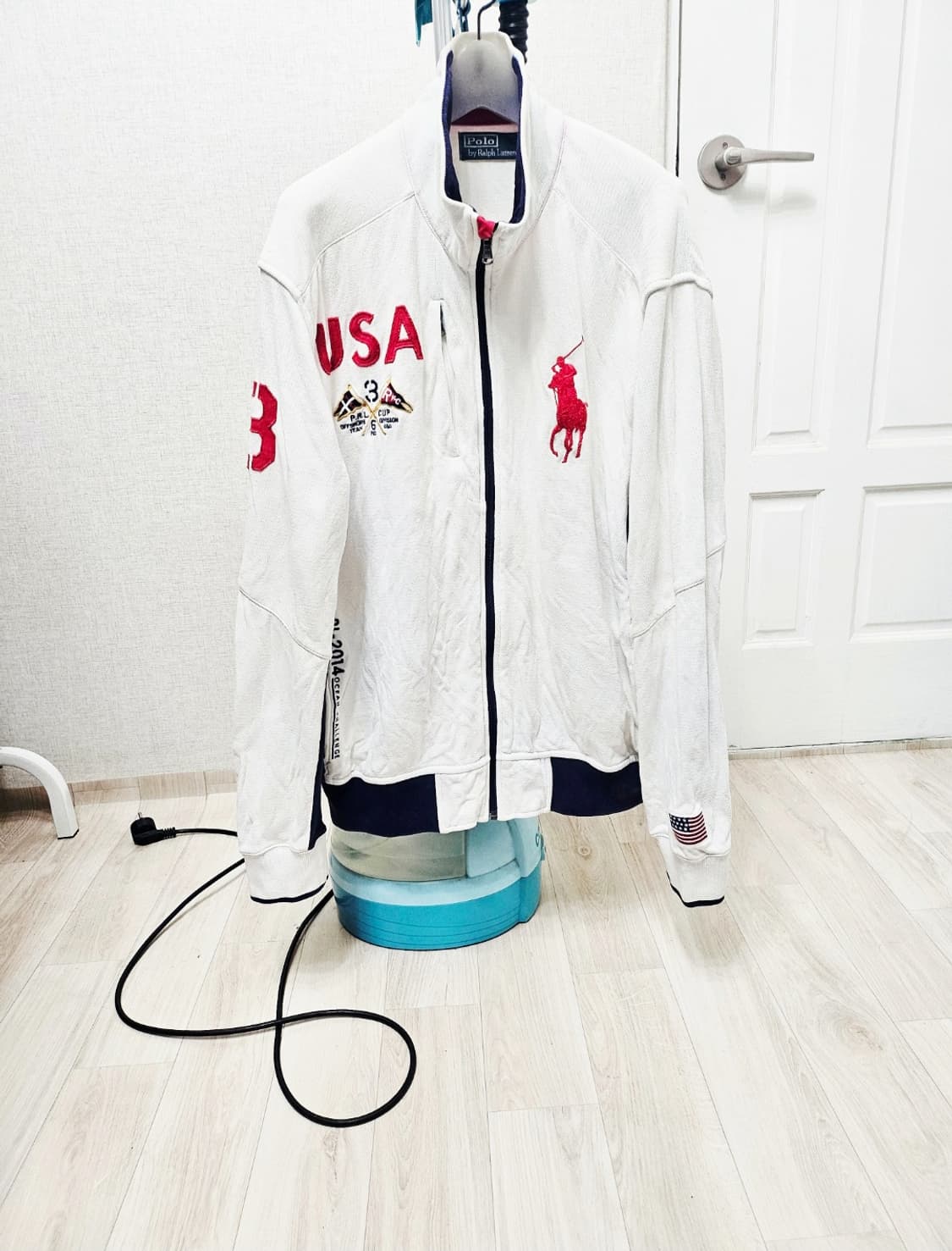 (105~110)XL우주매물 랄프로렌폴로빅포니USA[화이트]트랙탑집업자켓 상품이미지1