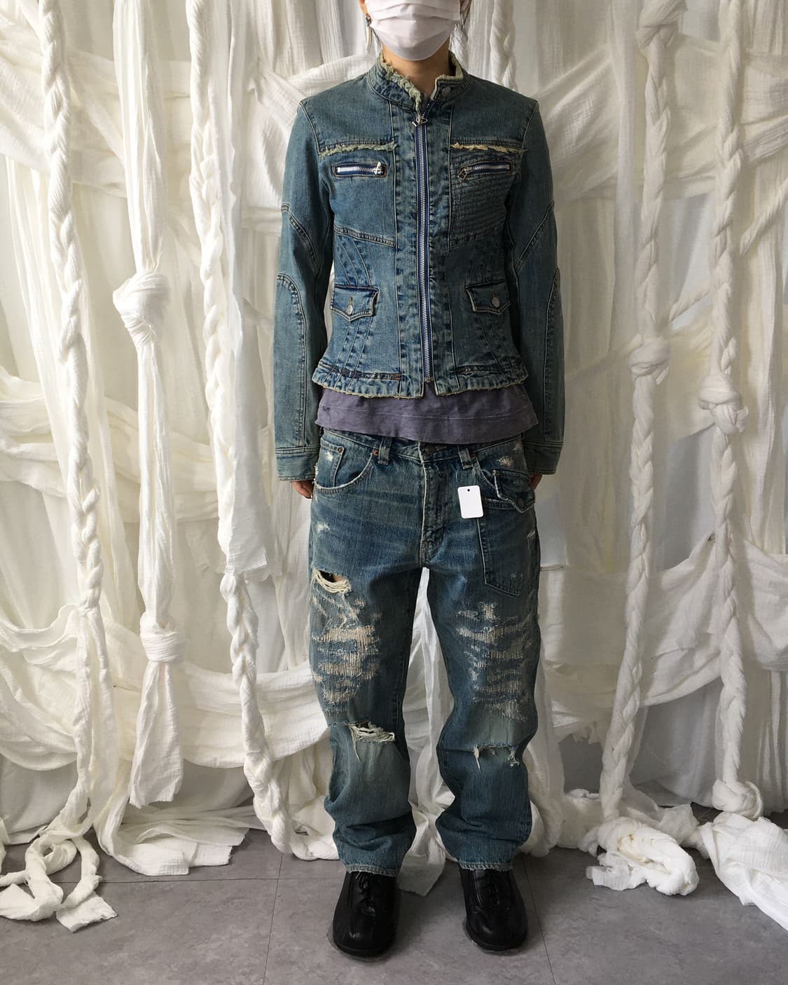 Grunge mood denim jacket 상품이미지6