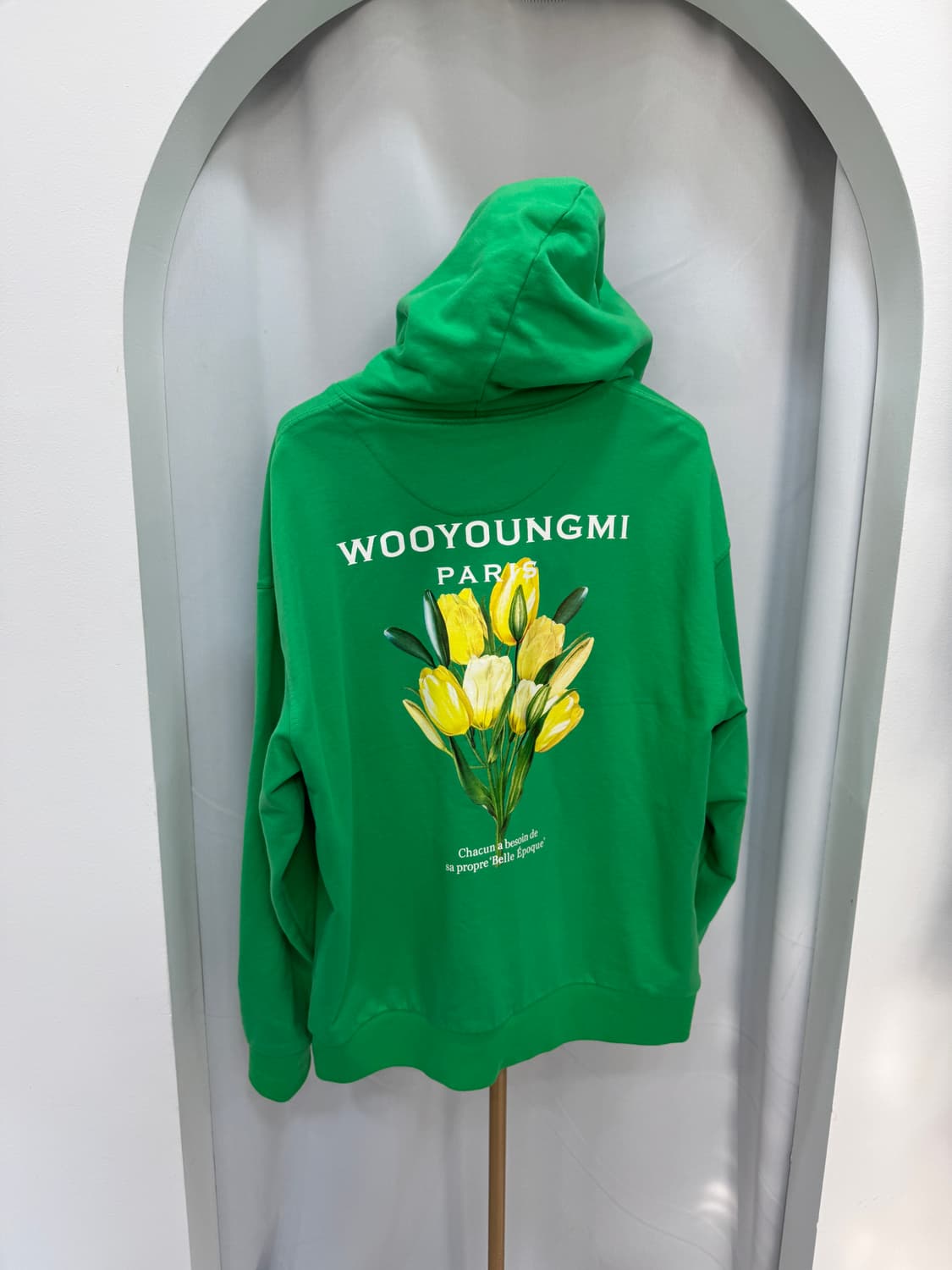 우영미 플라워 백로고 후드티 50사이즈  상품이미지1