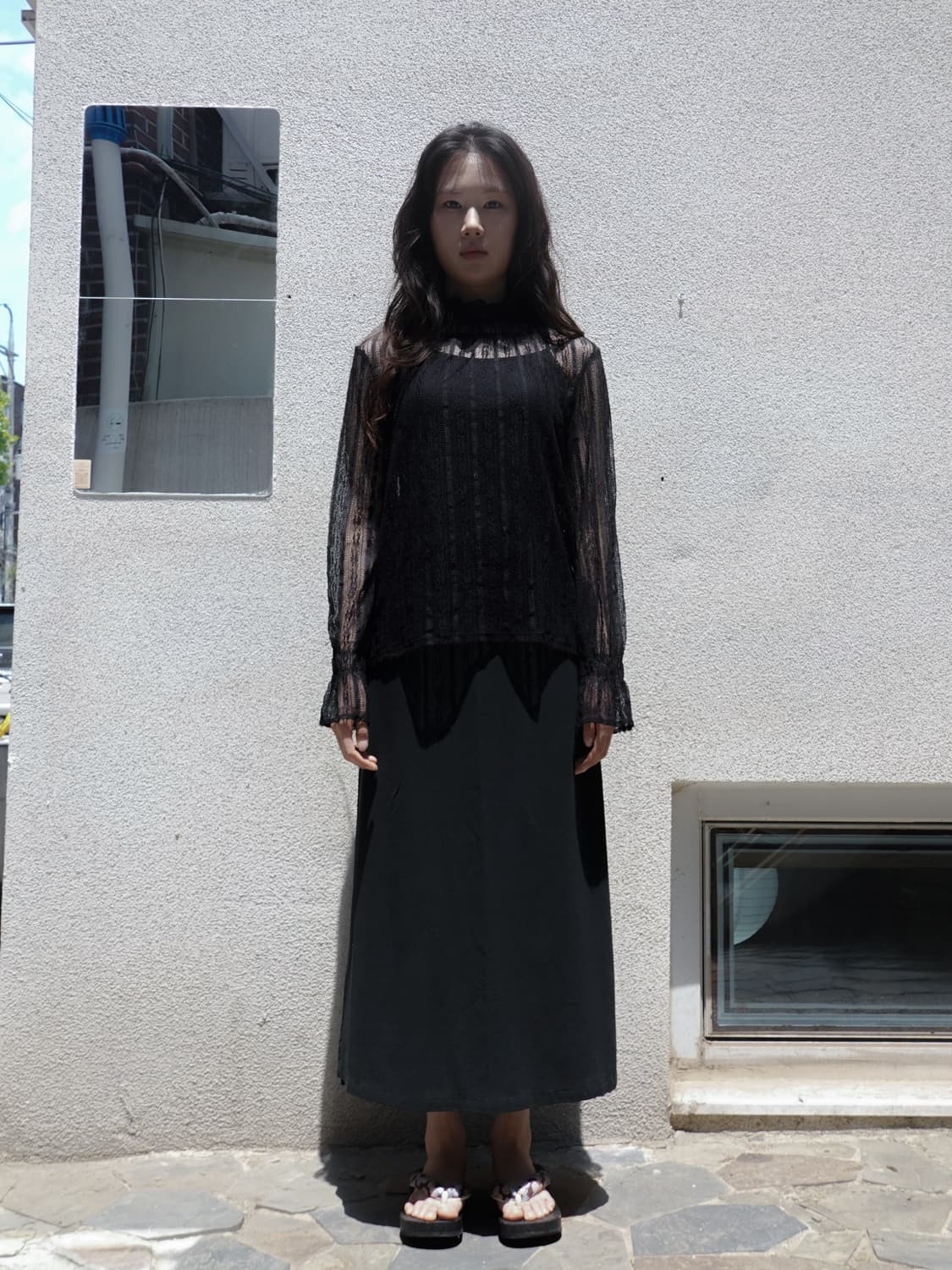 요지야마모토 y's 레이어드 슬릿 롱 스커트 상품이미지3