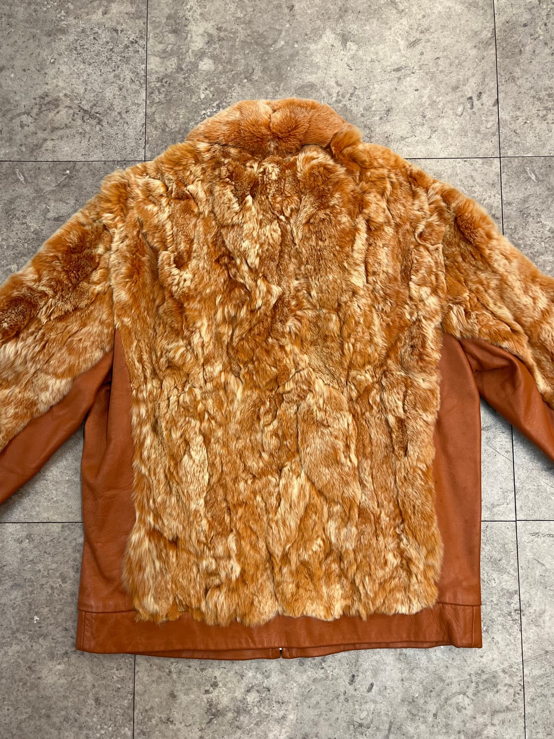 빈티지 토끼퍼 양가죽 레더 자켓 오렌지 88 #csz2549 상품이미지8